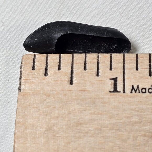 Vintage Barbie Shoes 1960s Black Pumps High Heels 2 holes 1960s version Retro - Picture 6 of 7